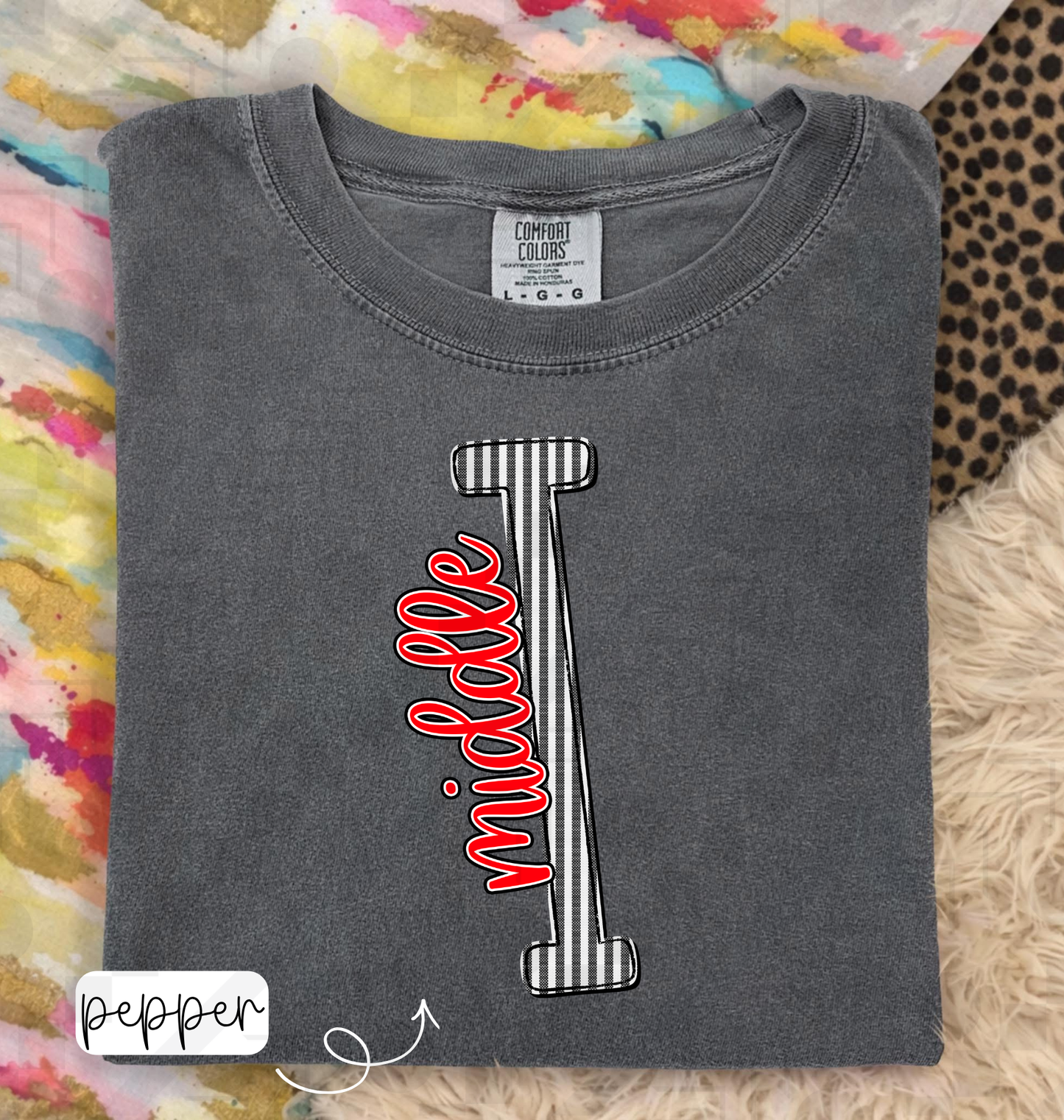 Seersucker Initial Schools (Tee, Long-Sleeve, or Sweatshirt)