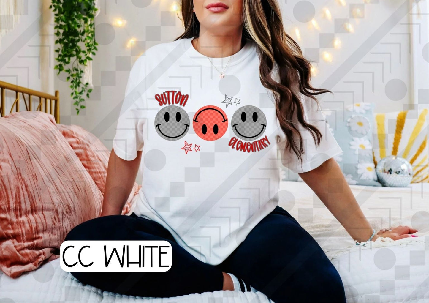 Checker Smilies Schools (Tee, Sweatshirt, or Long-Sleeve)