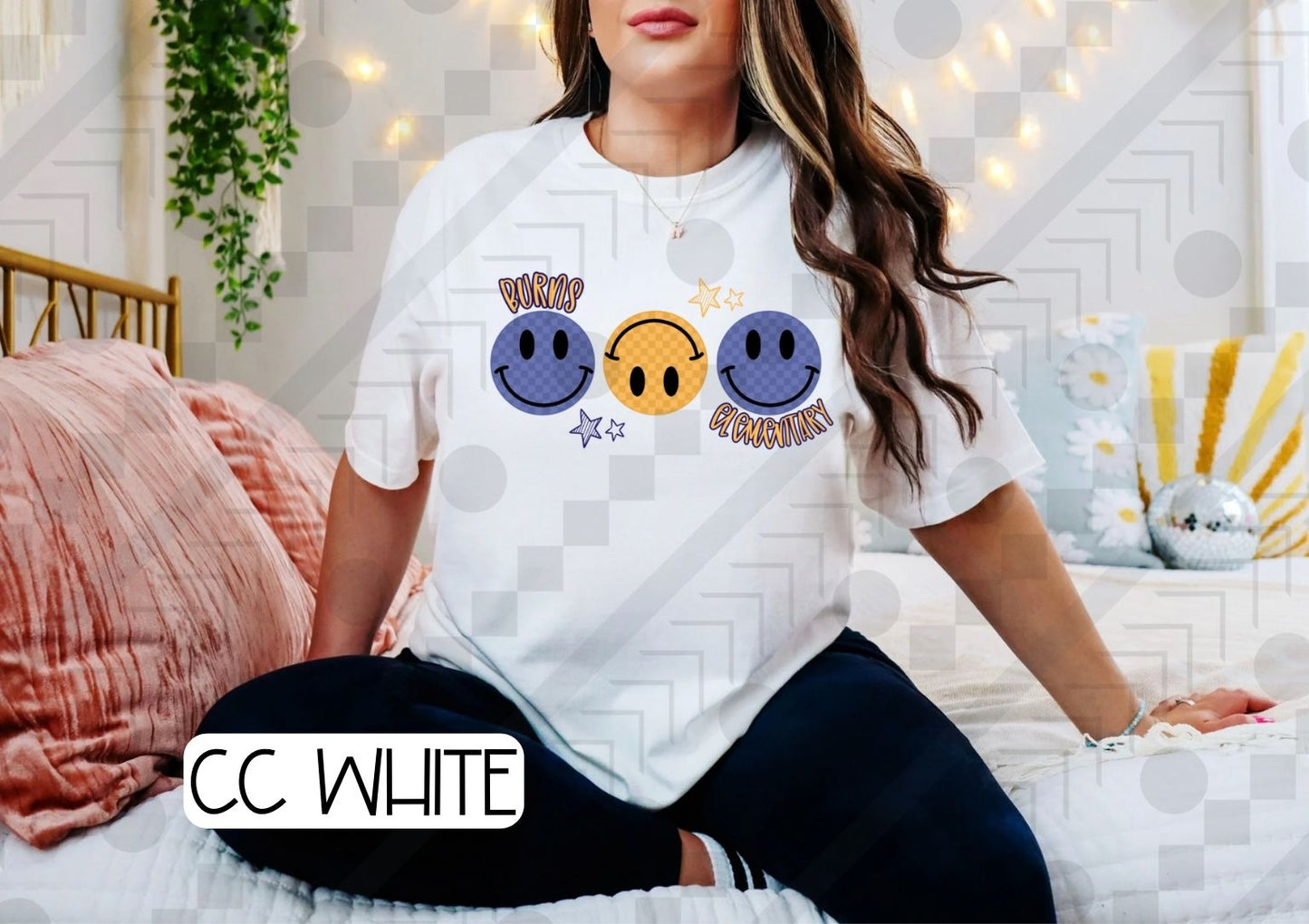 Checker Smilies Schools (Tee, Sweatshirt, or Long-Sleeve)