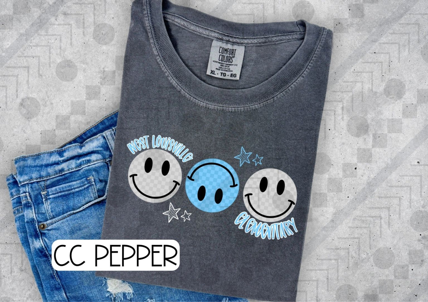 Checker Smilies Schools (Tee, Sweatshirt, or Long-Sleeve)