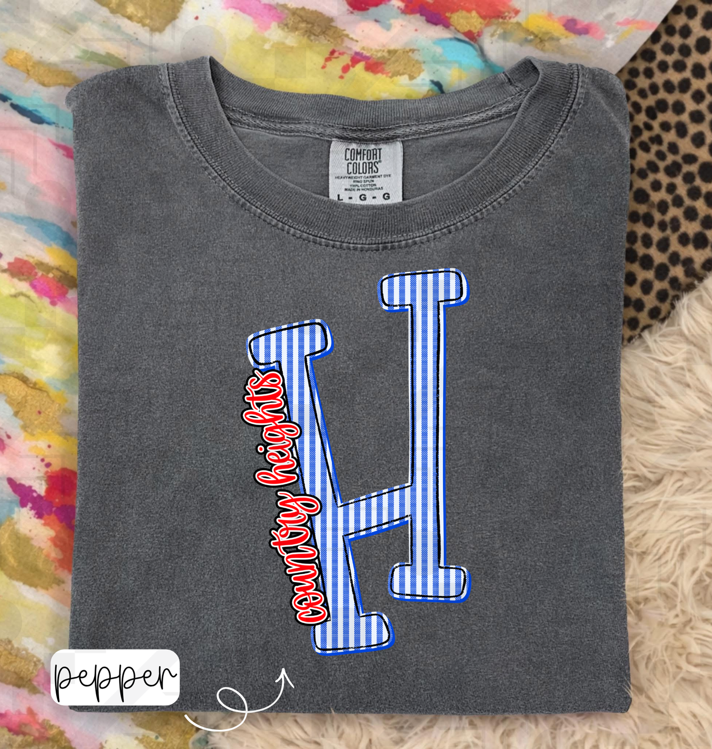 Seersucker Initial Schools (Tee, Long-Sleeve, or Sweatshirt)