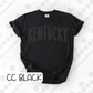 Black On Black Kentucky Puff Print (Tee, Sweatshirt, or Long-Sleeve)