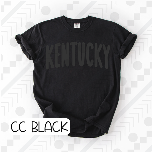 Black On Black Kentucky Puff Print (Tee, Sweatshirt, or Long-Sleeve)