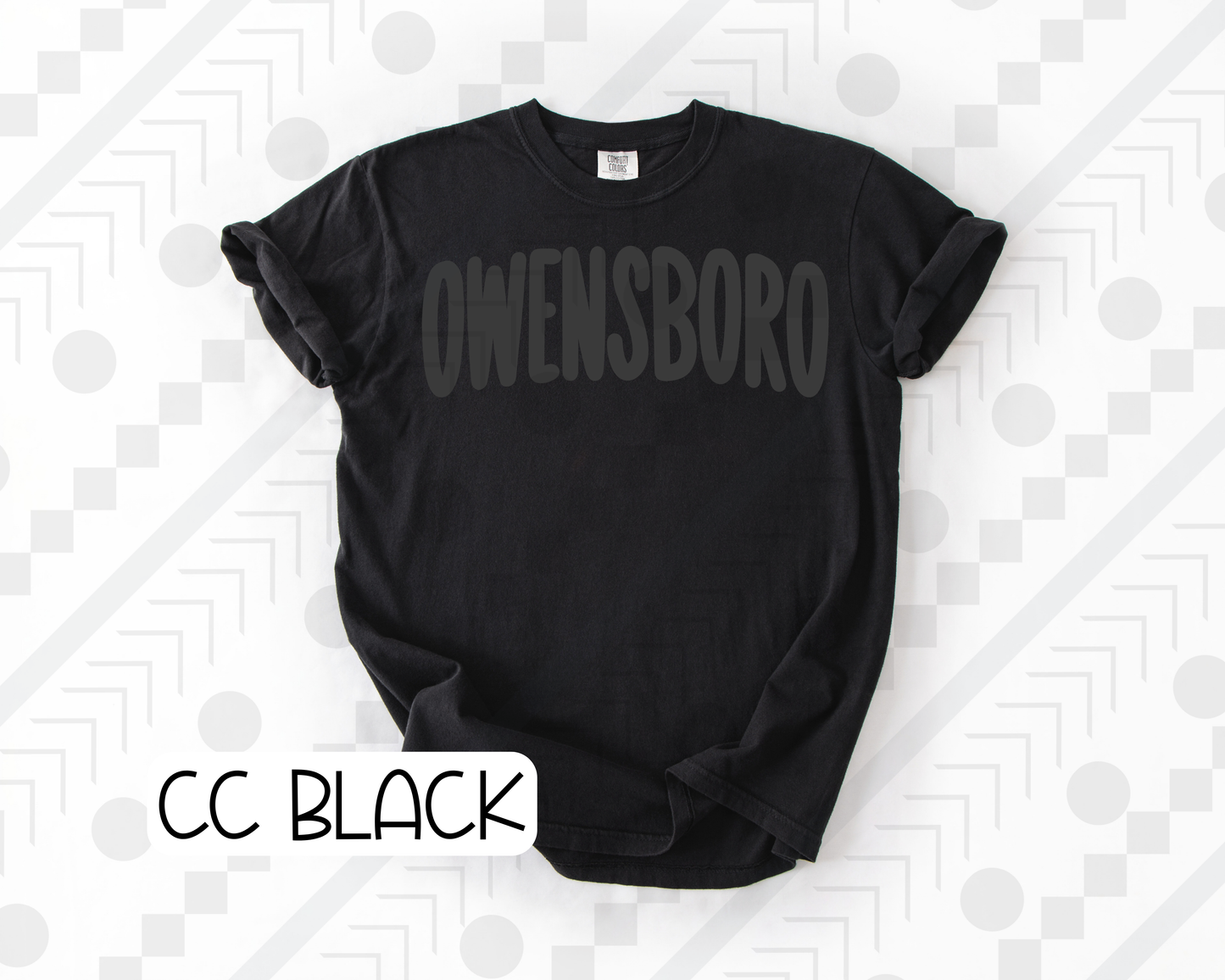 *PUFF PRINT* Owensboro Black on Black