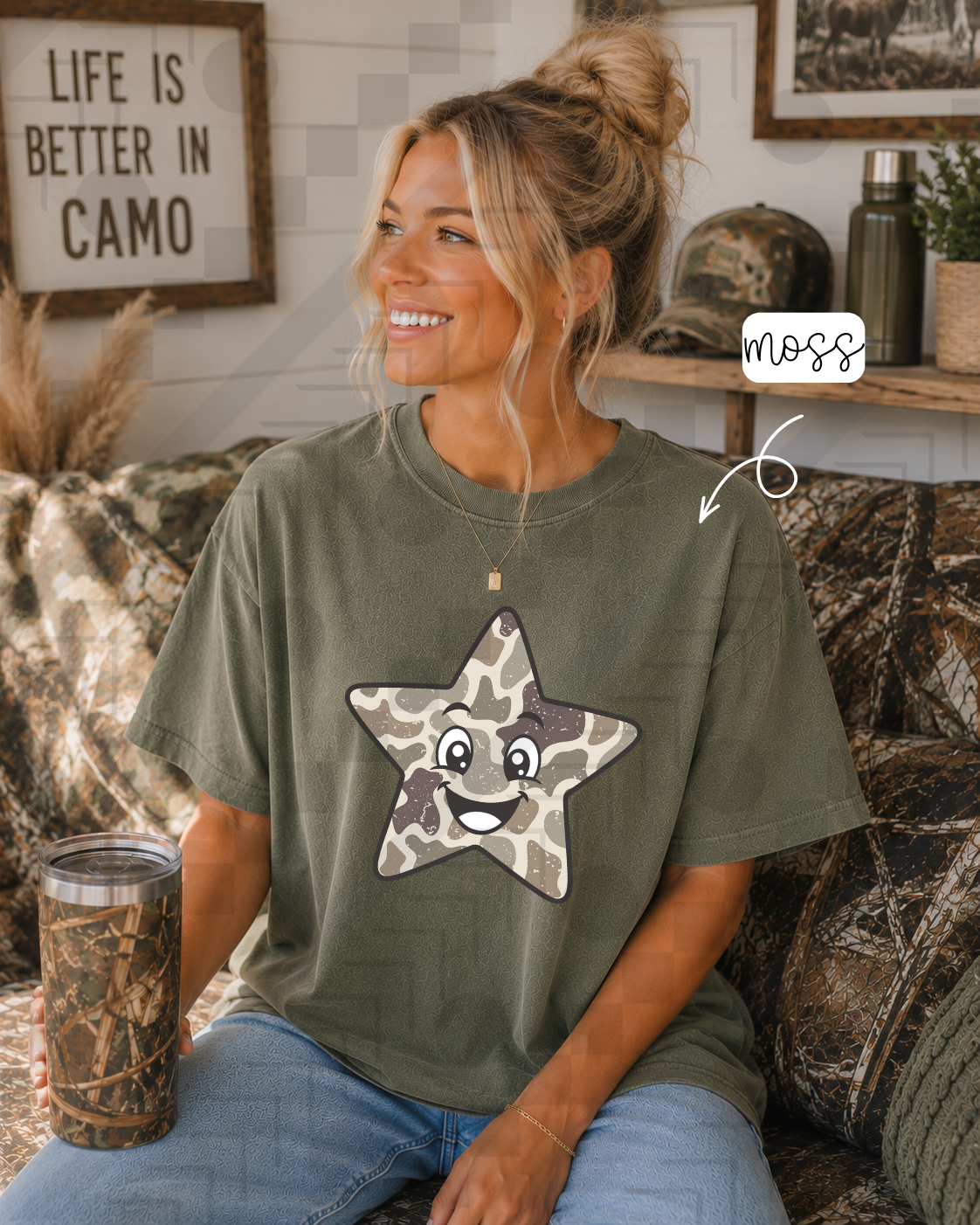 Duck Camo Happy Mascots (Tee, Sweatshirt, or Long-Sleeve)