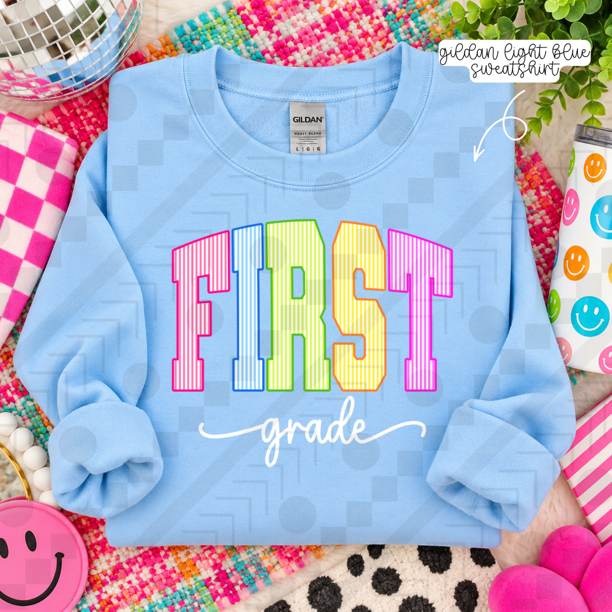 Neon Seersucker Grades (Tee, Sweatshirt, or Long-Sleeve)