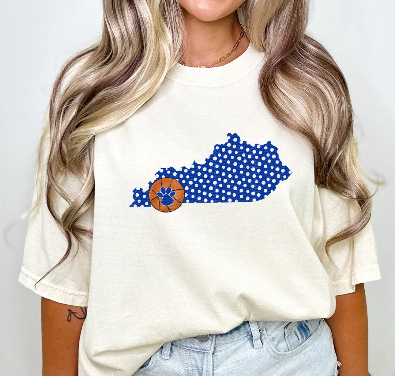 Paw Print Basketball KY (Tee, Sweatshirt, or Long-Sleeve)
