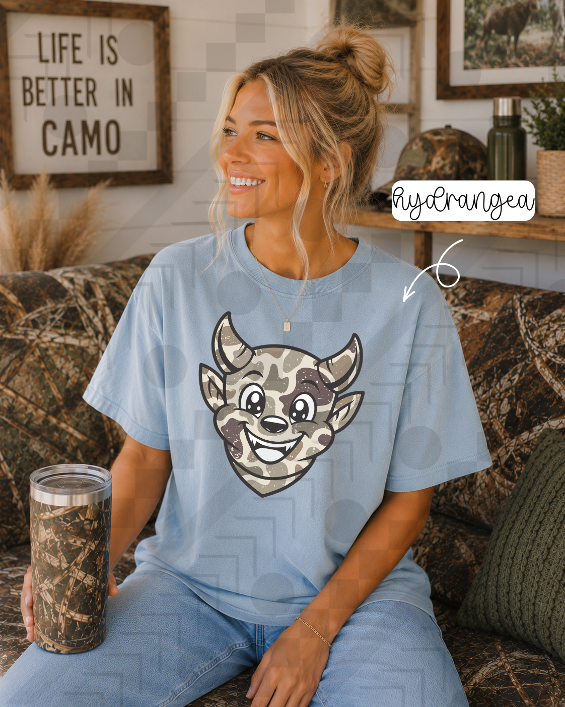 Duck Camo Happy Mascots (Tee, Sweatshirt, or Long-Sleeve)
