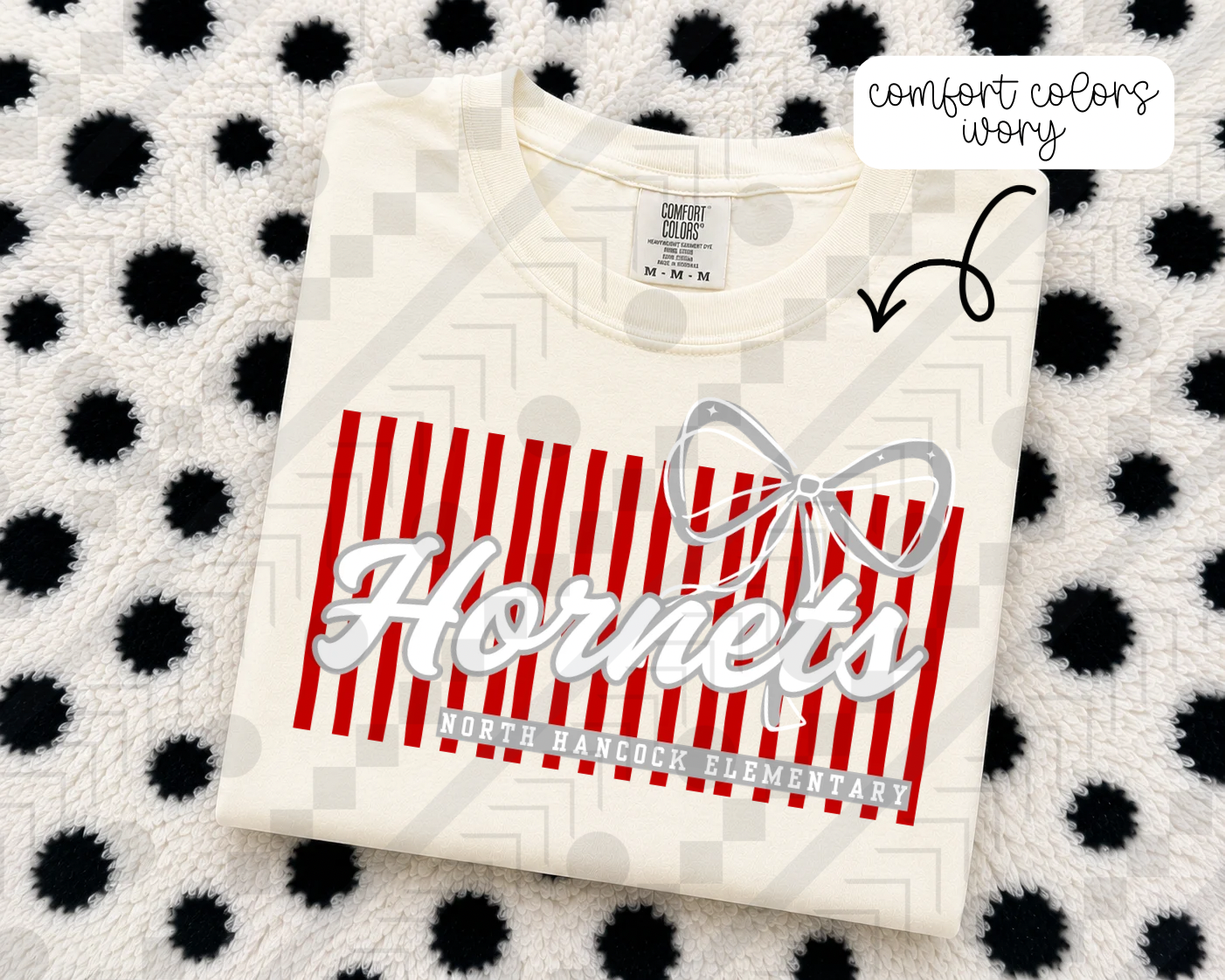 Stripe Bow/No Bow Schools (Tee, Sweatshirt, or Long-Sleeve)