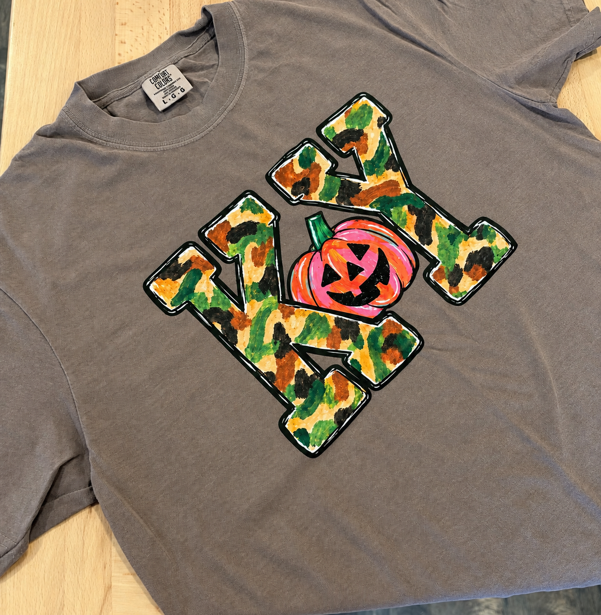 Camo KY Pumpkin Comfort Colors Tee  - IMPERFECT*
