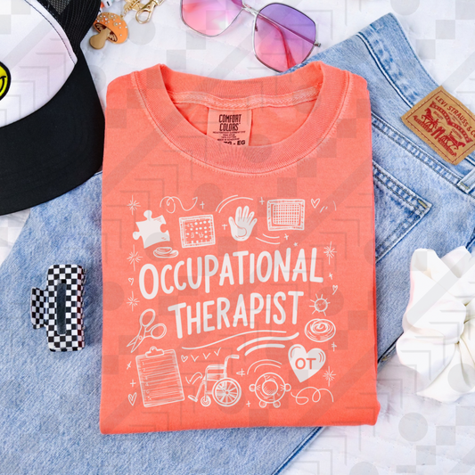 Occupational Therapist All White (Tee, Sweatshirt, or Long-Sleeve)
