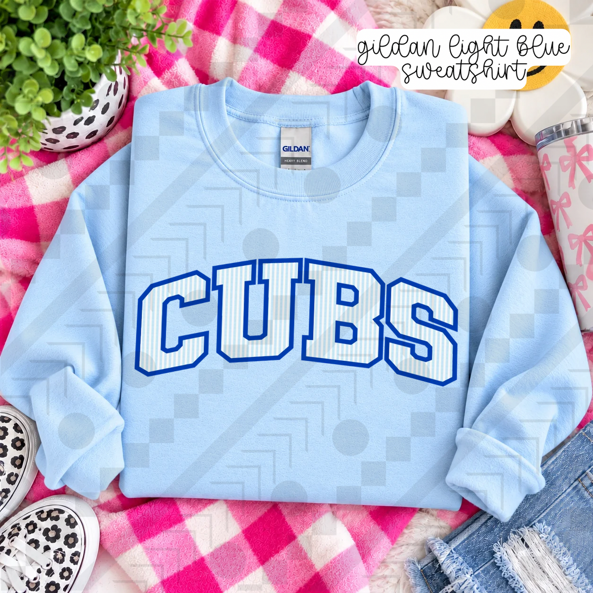 Seersucker Varsity Arch Mascots  (Tee, Sweatshirt, or Long-Sleeve)