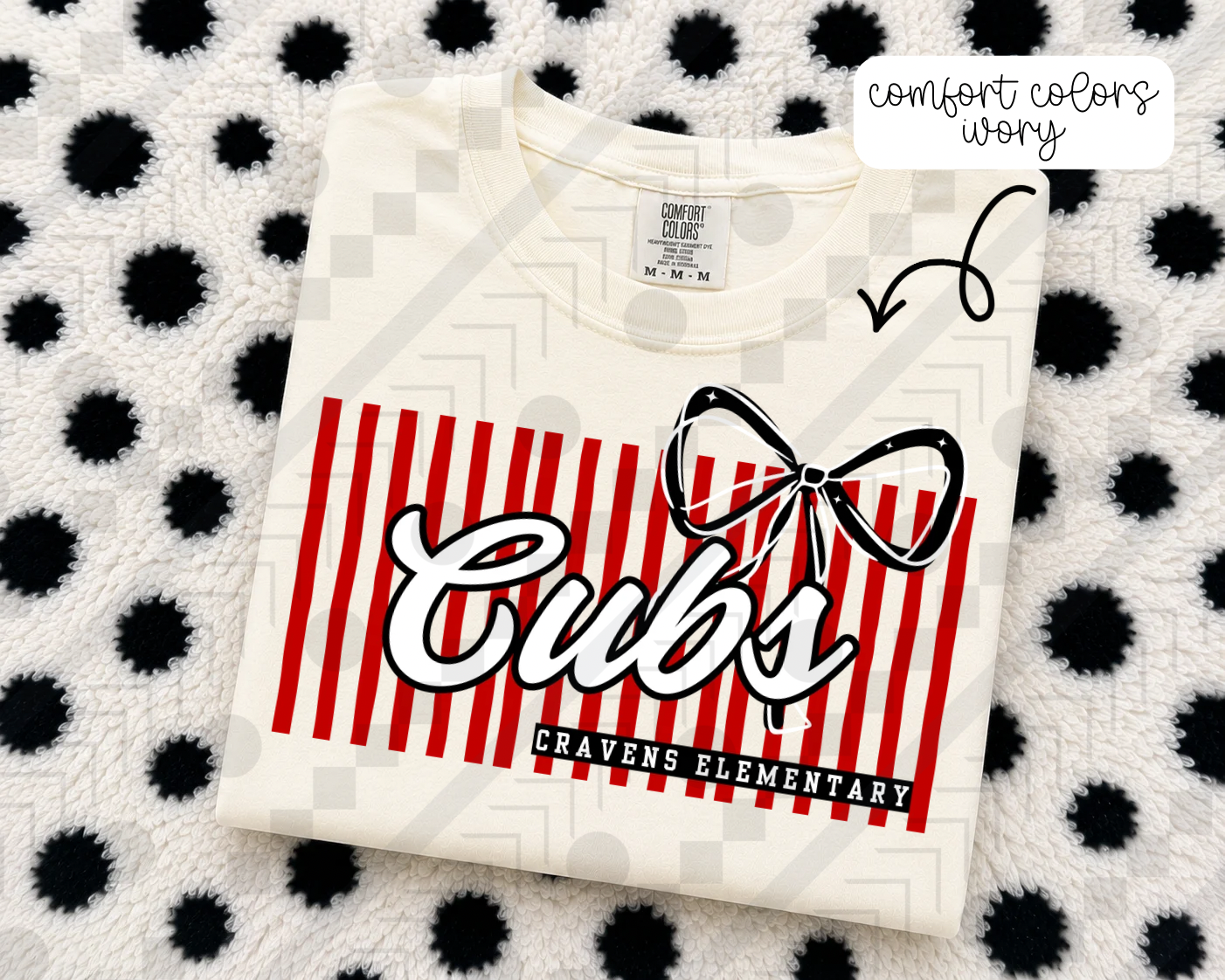 Stripe Bow/No Bow Schools (Tee, Sweatshirt, or Long-Sleeve)