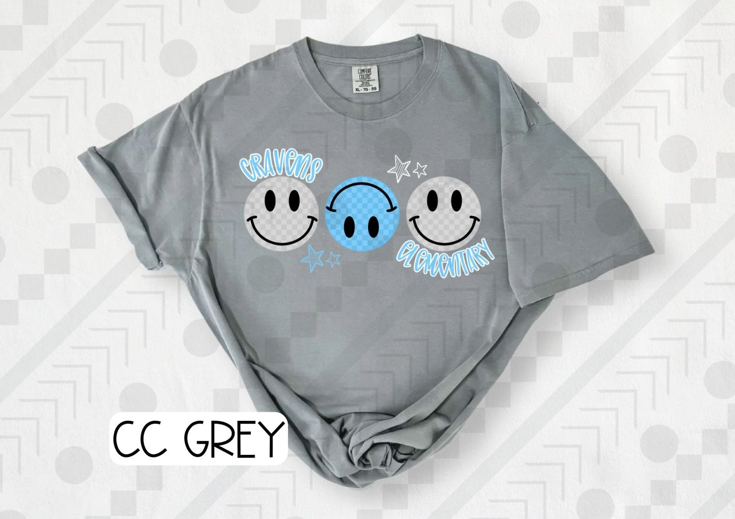 Checker Smilies Schools (Tee, Sweatshirt, or Long-Sleeve)