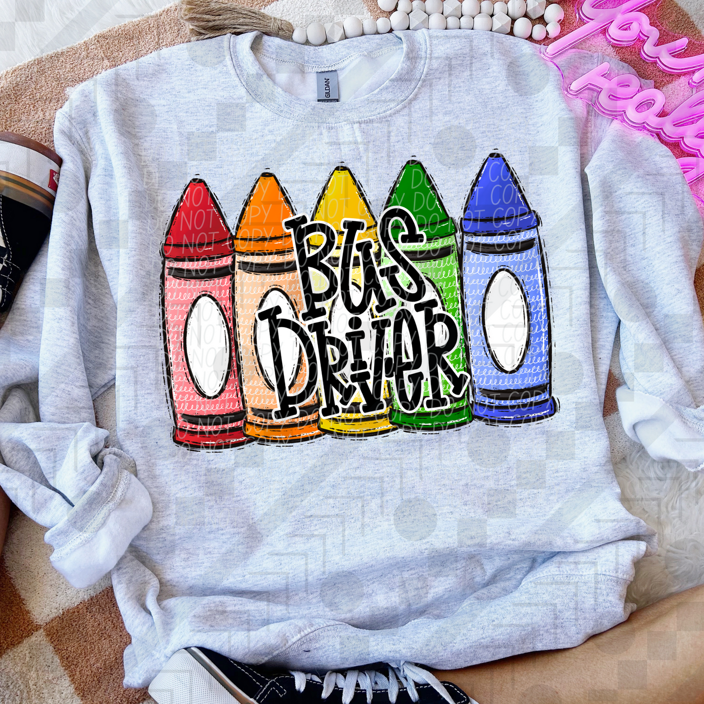 Bus Driver Primary Crayons