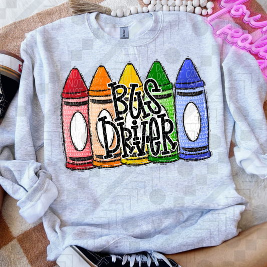 Bus Driver Primary Crayons