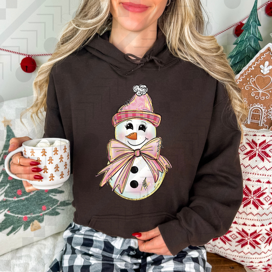 Pink/Gold Snowman