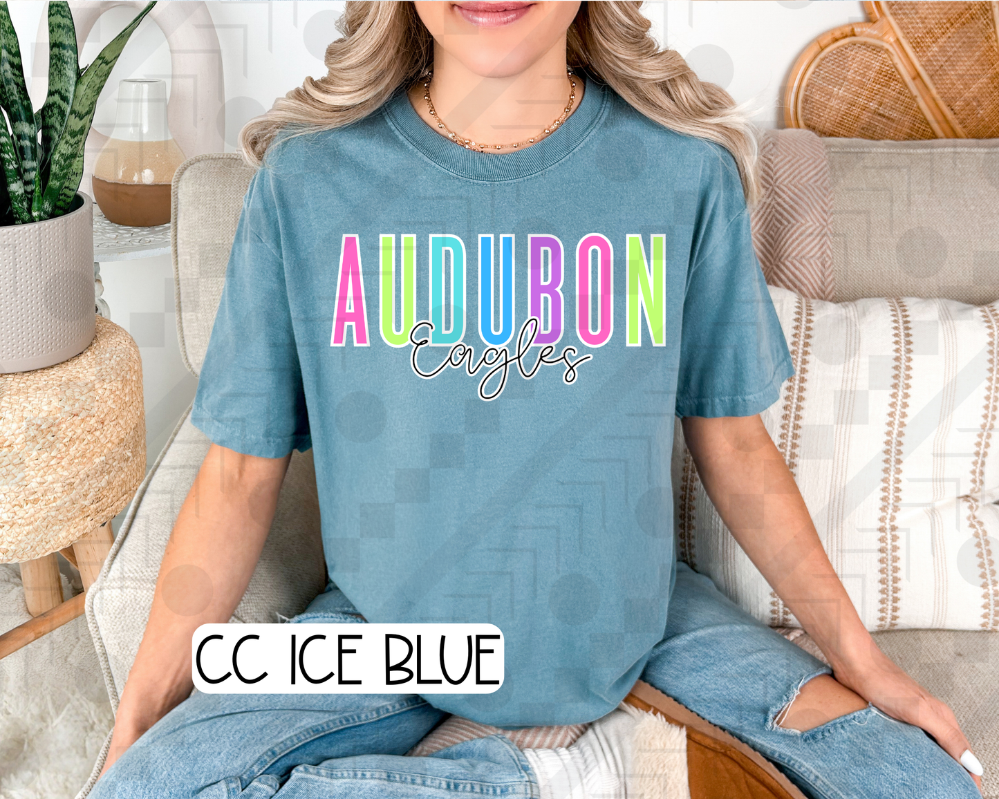 Neon Spaced Mascot Schools (Tee, Sweatshirt, or Long-Sleeve)