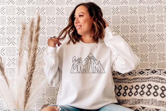 Faith Can Move Mountains (Black) (Tee, Sweatshirt, or Long-Sleeve)