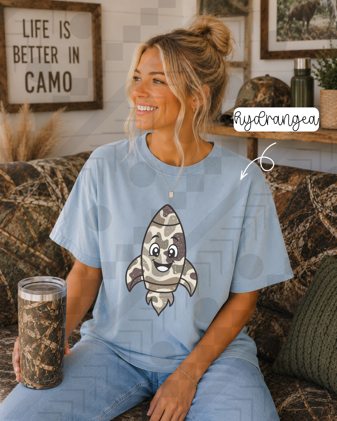 Duck Camo Happy Mascots (Tee, Sweatshirt, or Long-Sleeve)
