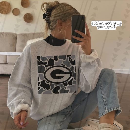 Famous Football Monotone Camo (Tee, Sweatshirt, or Long-Sleeve)