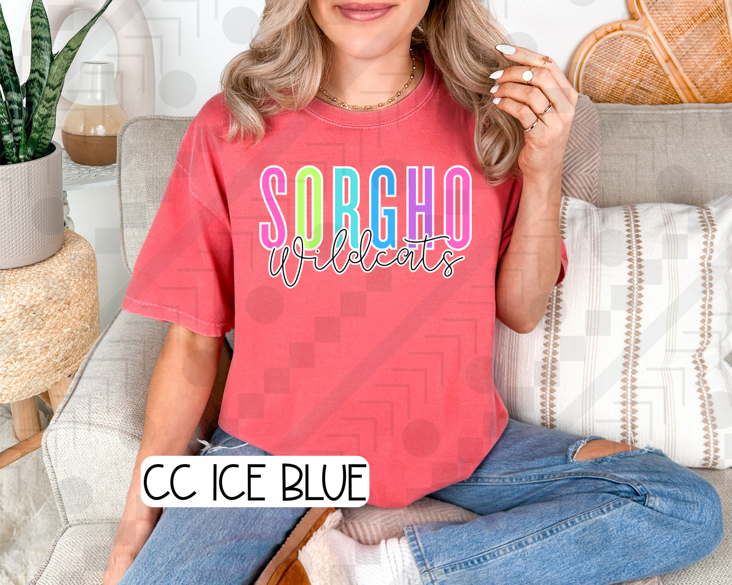 Neon Spaced Mascot Schools (Tee, Sweatshirt, or Long-Sleeve)