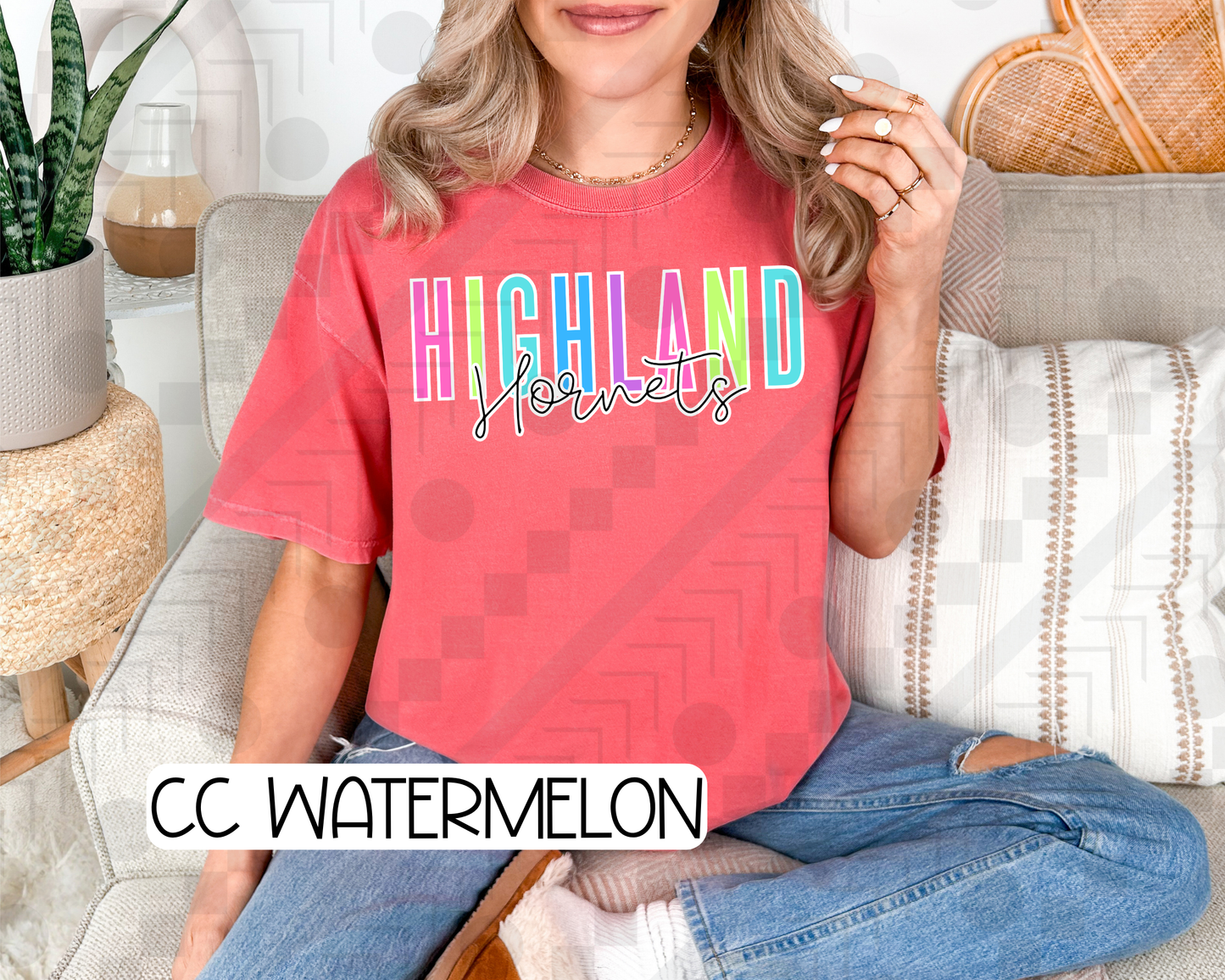 Neon Spaced Mascot Schools (Tee, Sweatshirt, or Long-Sleeve)