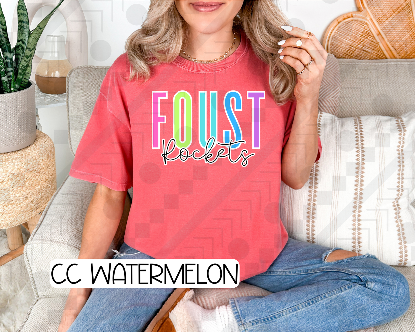 Neon Spaced Mascot Schools (Tee, Sweatshirt, or Long-Sleeve)