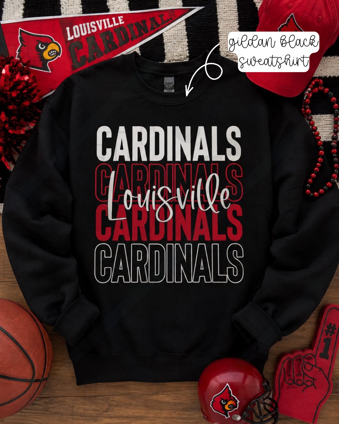 Cardinals Stacked (Tee, Sweatshirt, or Long-Sleeve)