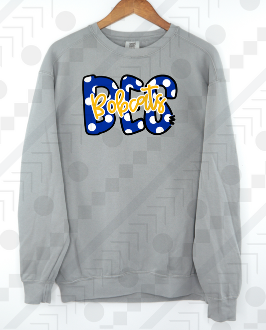 Burns Bobcats Polka Dot Doodle
