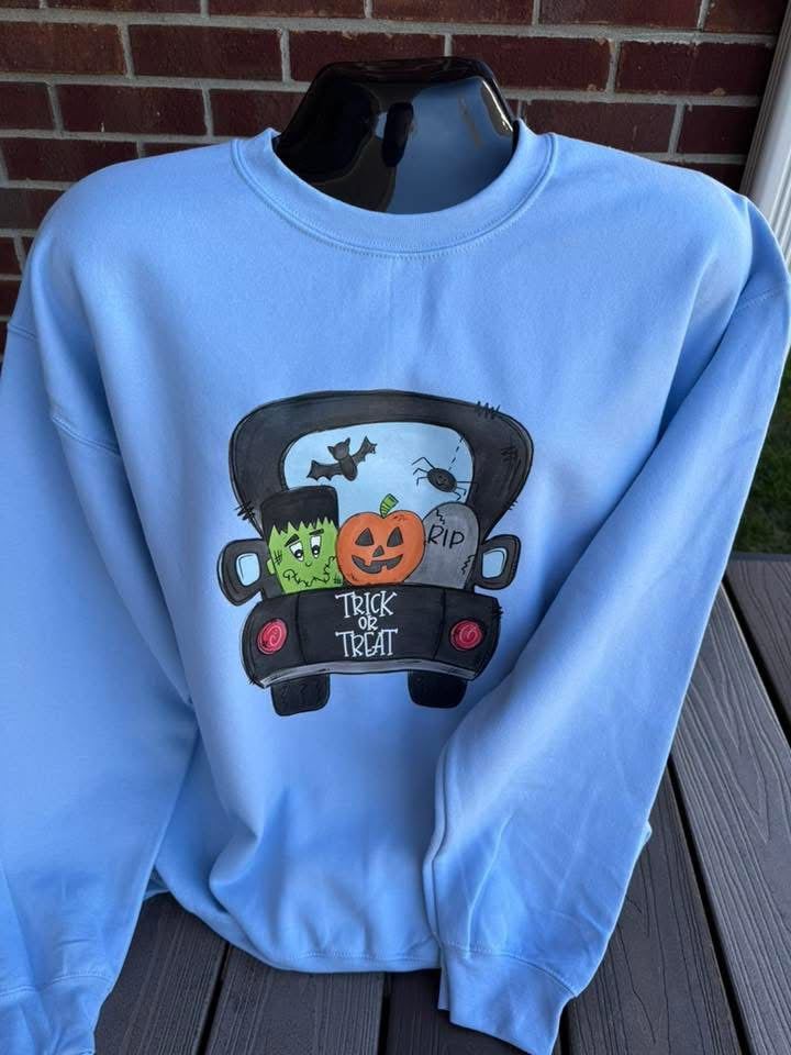 Trick or Treat Truck (Tee, Sweatshirt, or Long-Sleeve)