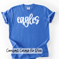 *PUFF PRINT* Eagles Cursive White