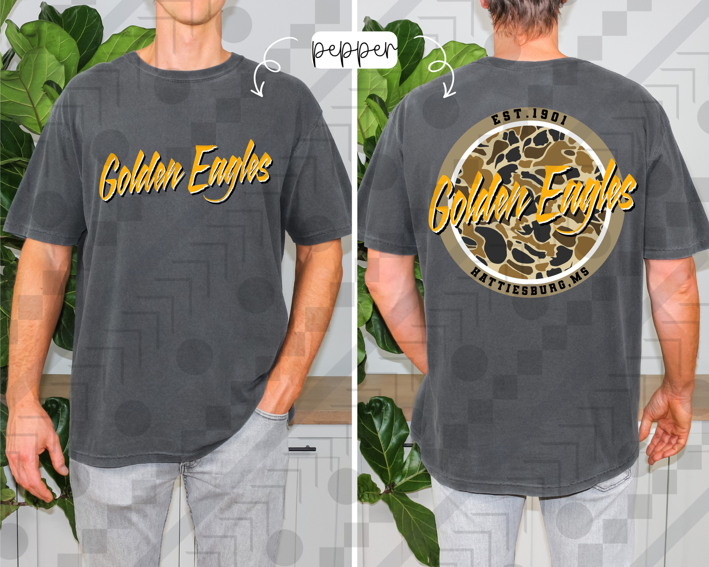 Men's Camo College (Tee, Sweatshirt, or Long-Sleeve)