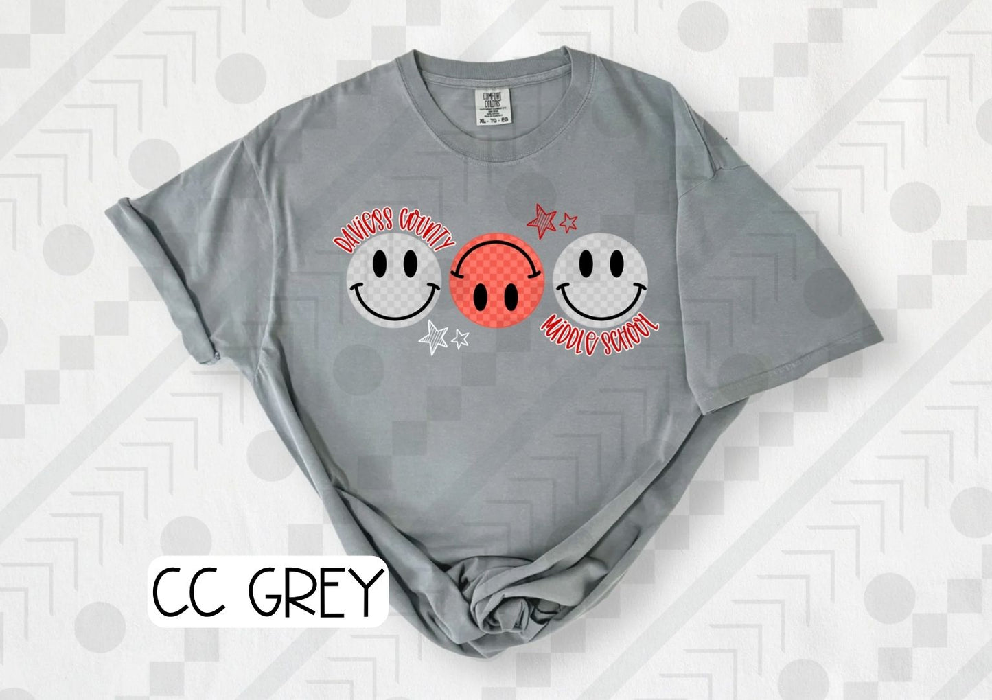 Checker Smilies Schools (Tee, Sweatshirt, or Long-Sleeve)
