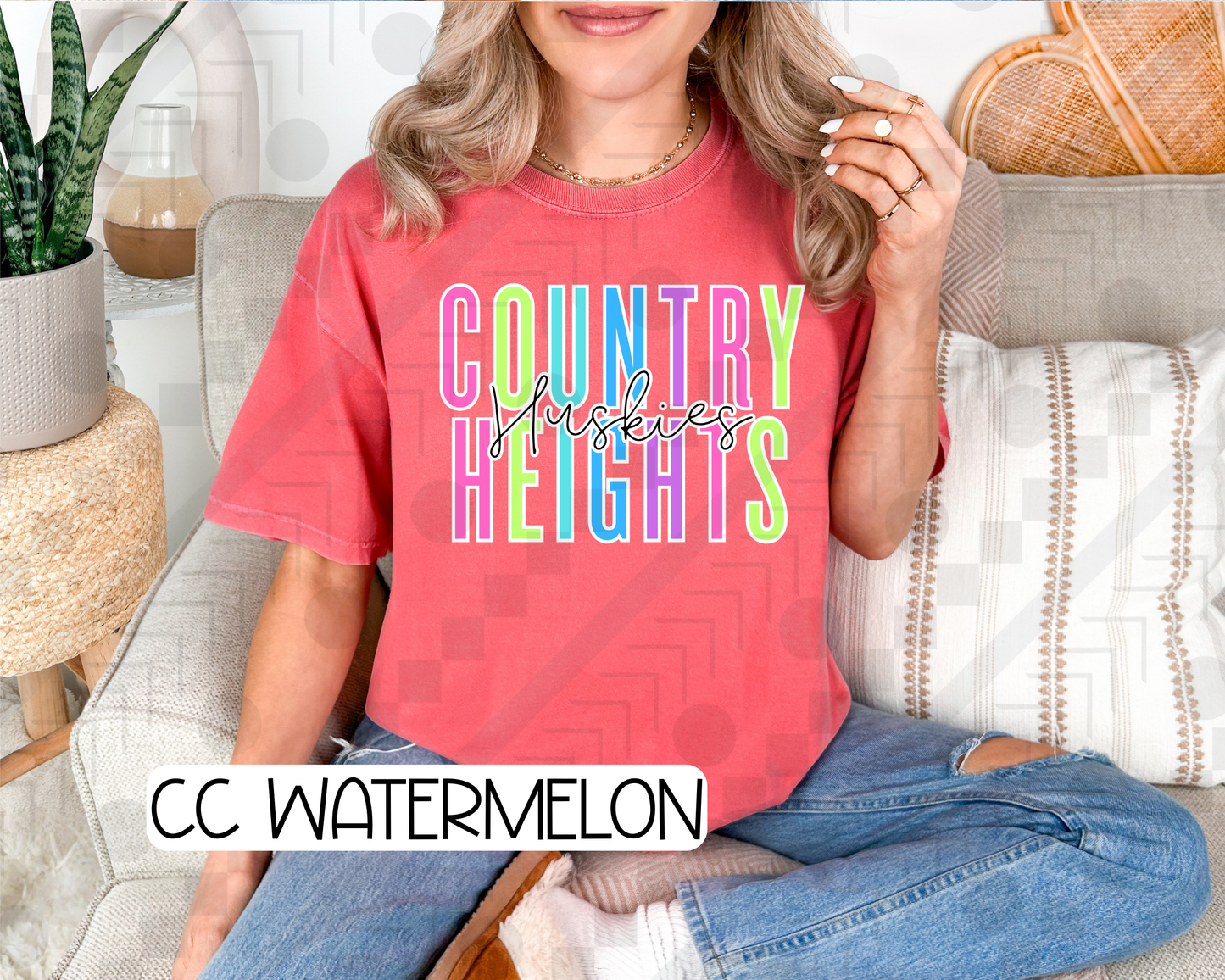Neon Spaced Mascot Schools (Tee, Sweatshirt, or Long-Sleeve)