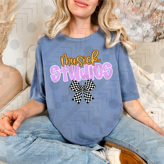 Musick Studios Checker Bow (Tee, Sweatshirt, or Long-Sleeve)