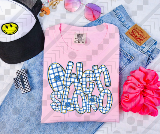 Owensboro Crazy Blue Gingham Floral