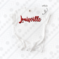 Louisville: Script Cursive (Black) Tee, Sweatshirt, or Long-Sleeve