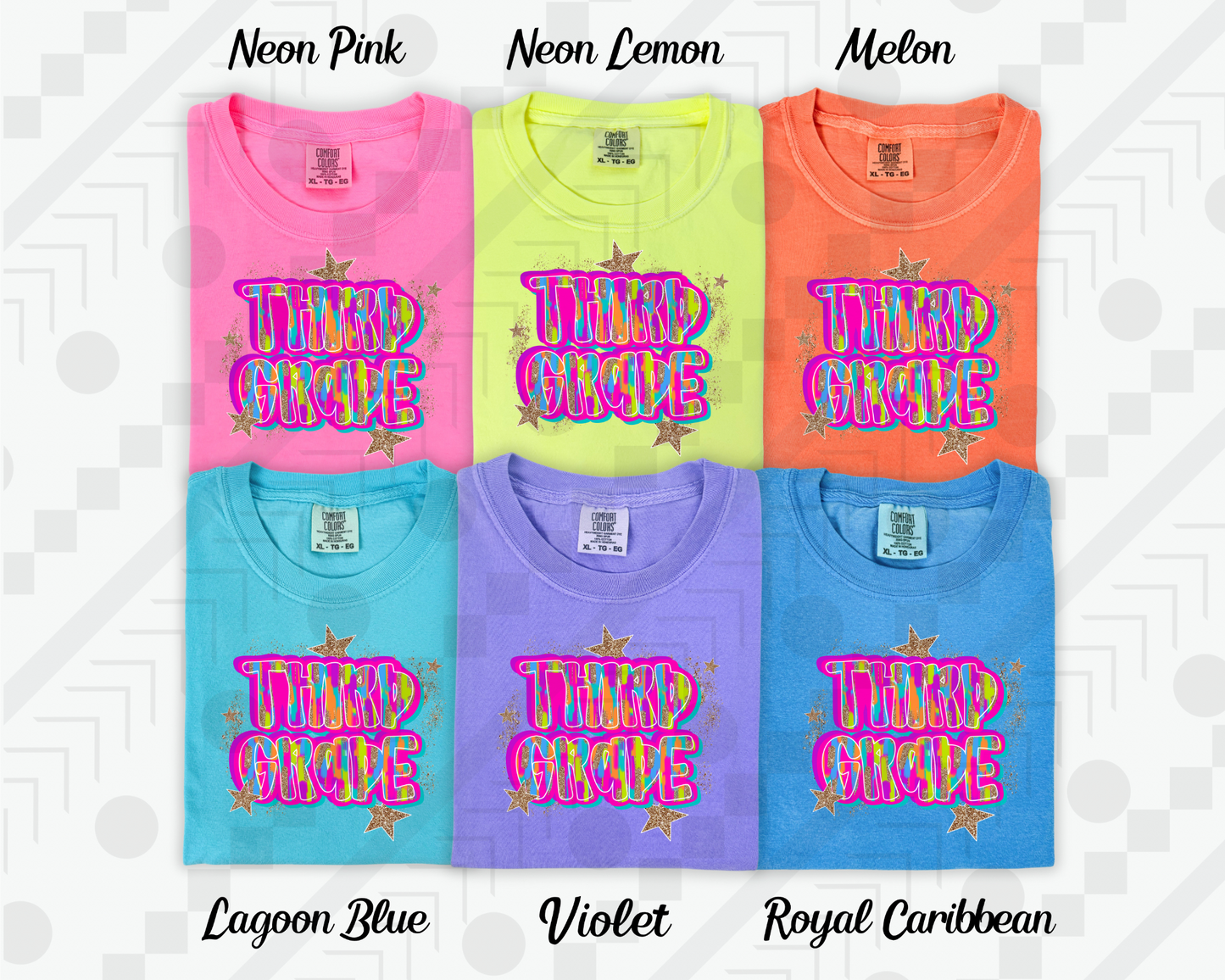 Neon Brush Third Grade