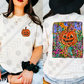 Textured Paint Fall Pumpkin Collage (Front and Back)
