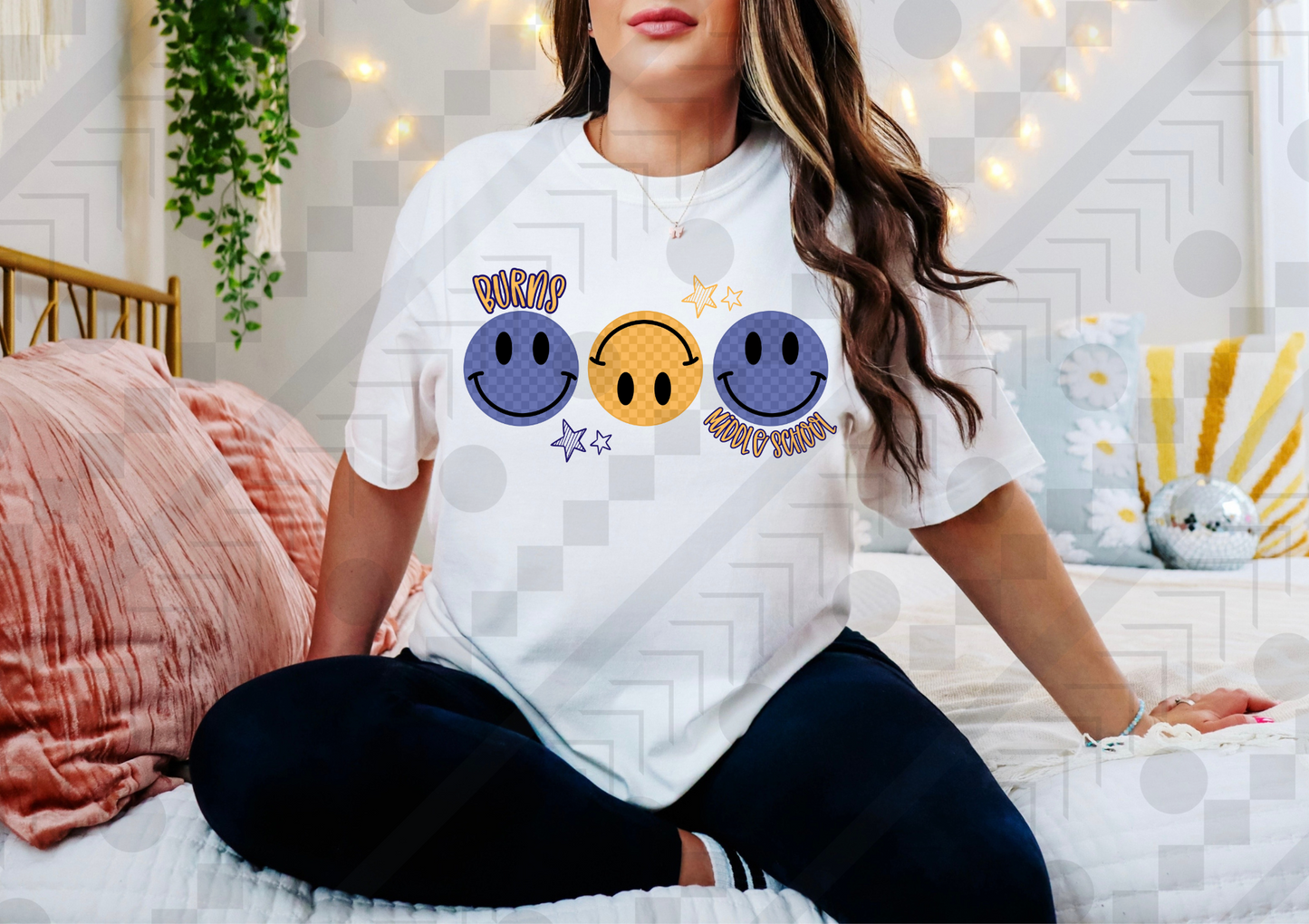Burns Middle Checker Smiley