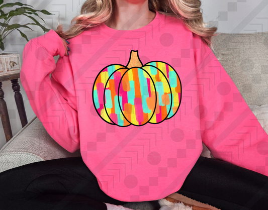 Neon Brushstroke Pumpkin