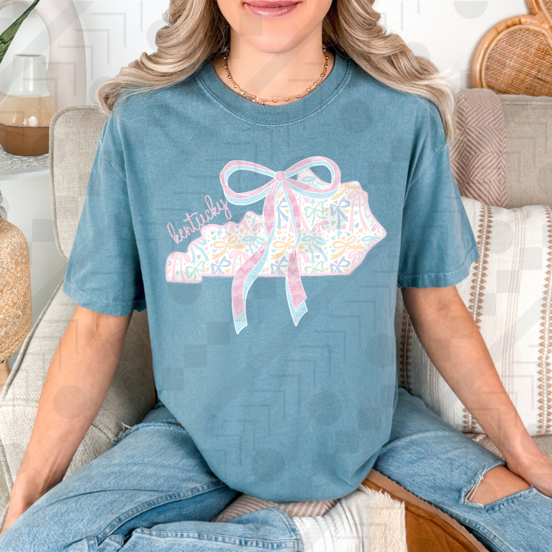 Kentucky State Pastel Bows (Tee, Sweatshirt, or Long-Sleeve)