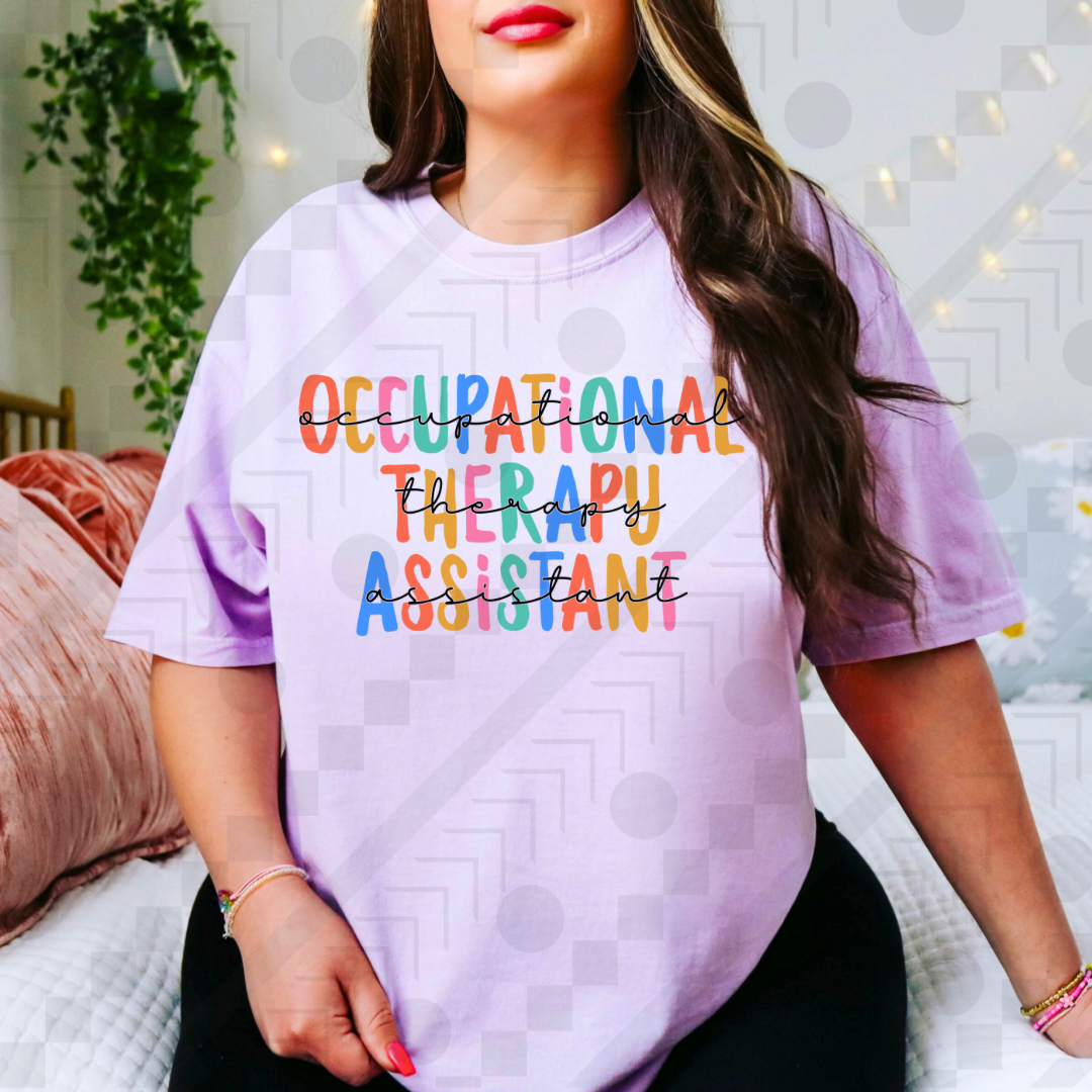 Occupational Therapy Assistant Cursive (Tee, Sweatshirt, or Long-Sleeve)