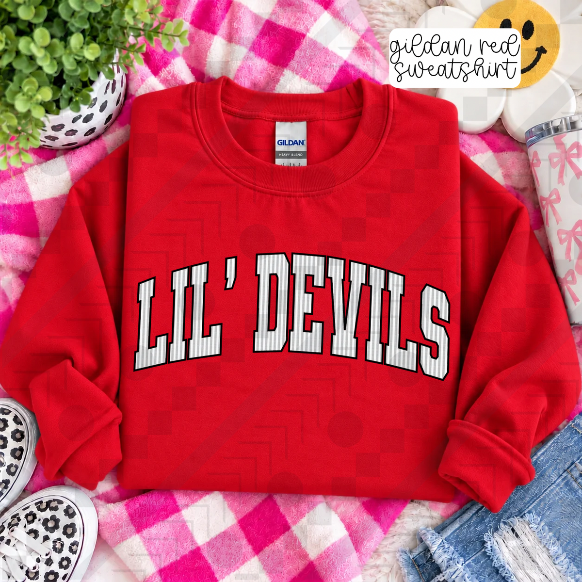 Seersucker Varsity Arch Mascots  (Tee, Sweatshirt, or Long-Sleeve)