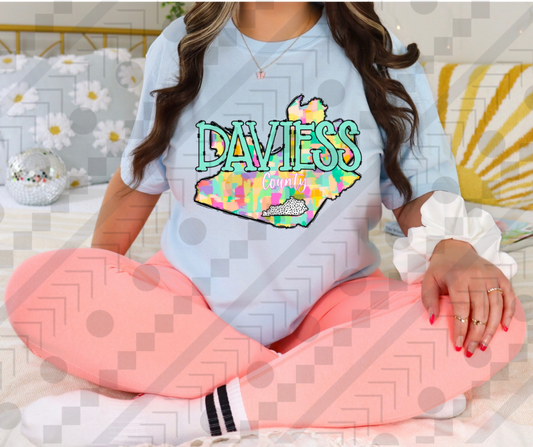 Daviess County Neon Brushstroke