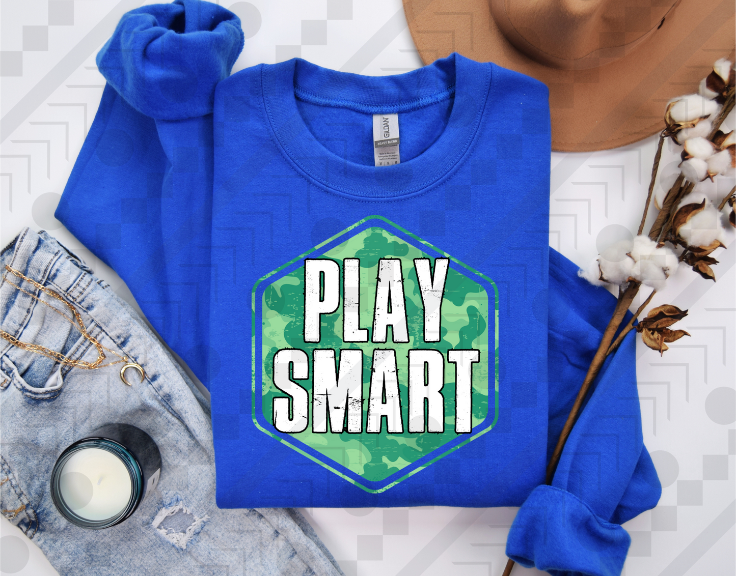 Play Smart Distressed Camo Mascot