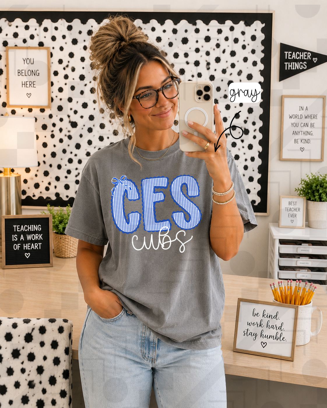 Scalloped Seersucker Varsity Schools (Tee, Sweatshirt, or Long-Sleeve)