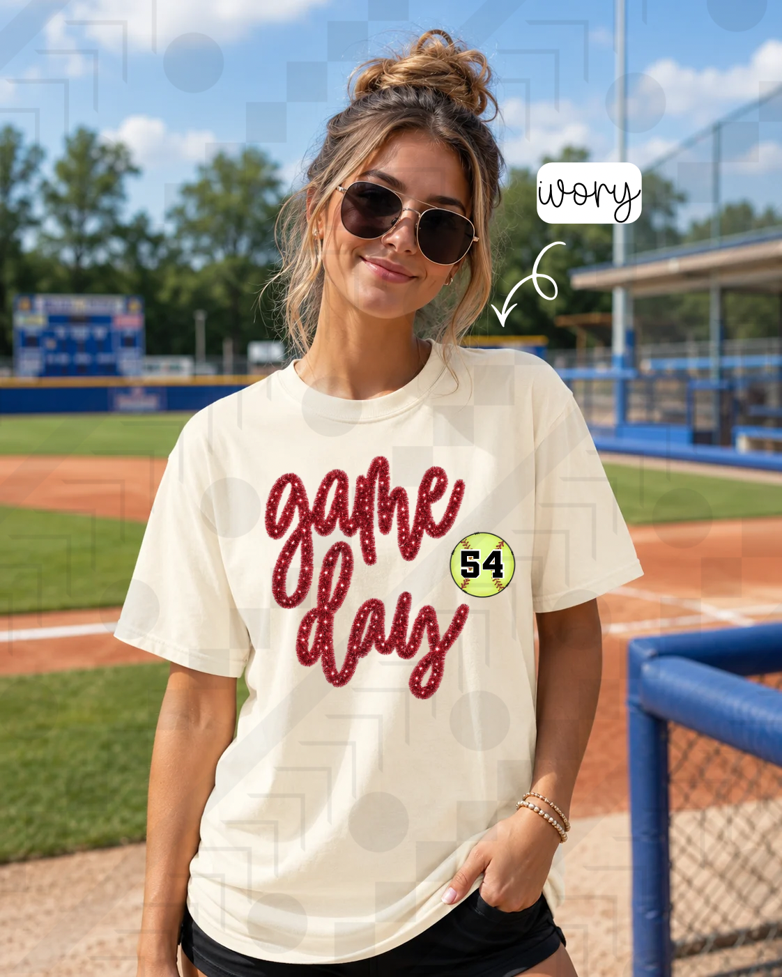 Faux Tinsel Game Day: Customizable (Tee, Sweatshirt, or Long-Sleeve)
