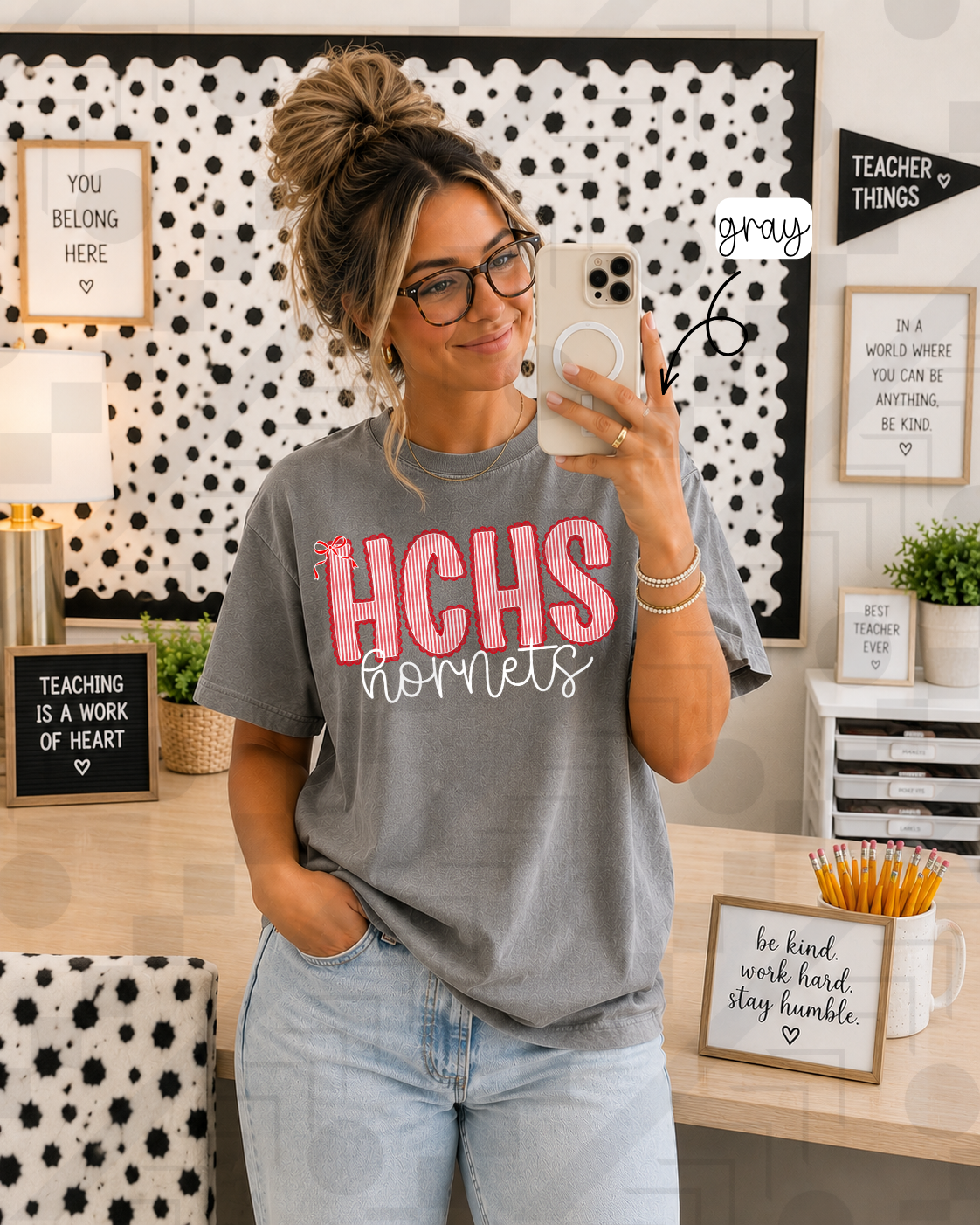 Scalloped Seersucker Varsity Schools (Tee, Sweatshirt, or Long-Sleeve)